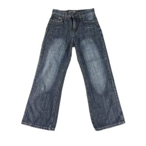 FLY PAPER Jeans Womens 6 Blue 100% Cotton Relaxed Fit Wide Leg Denim Solid